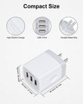 3-Port USB Wall Charger, 3.1A, USB Power Adapter