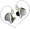 KZ ZS10 Pro In-Ear Monitors, 4BA + 1DD, Detachable Cable (Black, No Mic)