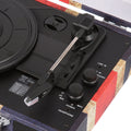 The Journey Bluetooth Suitcase Record Player, 3-Speed Turntable (Union Jack)