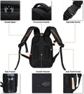 DSLR Camera Backpack with Modular Inserts and Tripod Holder, Black