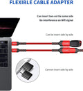 USB-C to USB-A Adapter, 2 Pack (Red)