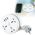 EU Plug Smart Power Strip with USB Ports and Fast Charging