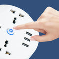 EU Plug Smart Power Strip with USB Ports and Fast Charging