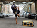 Bluetooth Portable Speaker Boombox Flare8 Blue, Retro with Wireless Mic