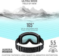 Wildhorn Cristo Ski Goggles, 100% UV Anti-Fog OTG Snowboard Goggles