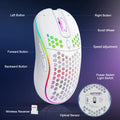 RGB Wireless Gaming Mouse, Honeycomb Design, Type-C Rechargeable