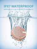 C12 IPX7 Waterproof Shower Bluetooth Speaker with Suction Cup (Cashmere Pink)