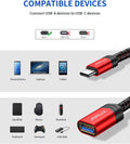 USB-C to USB-A Adapter, 2 Pack (Red)