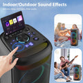 Large Party Bluetooth Speaker, RGB, Dual 6.5