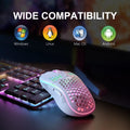 RGB Wireless Gaming Mouse, Honeycomb Design, Type-C Rechargeable