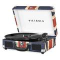 The Journey Bluetooth Suitcase Record Player, 3-Speed Turntable (Union Jack)