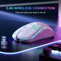 RGB Wireless Gaming Mouse, Honeycomb Design, Type-C Rechargeable