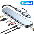 8-in-1 USB 3.1 Type-C Hub with TF/SD Card Reader