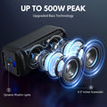 Large Party Bluetooth Speaker, RGB, Dual 6.5