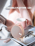 C12 IPX7 Waterproof Shower Bluetooth Speaker with Suction Cup (Cashmere Pink)