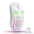 RGB Wireless Gaming Mouse, Honeycomb Design, Type-C Rechargeable