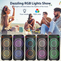 Large Party Bluetooth Speaker, RGB, Dual 6.5