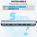 8-in-1 USB 3.1 Type-C Hub with TF/SD Card Reader