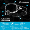 Wildhorn Cristo Ski Goggles, 100% UV Anti-Fog OTG Snowboard Goggles