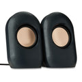 Stereo Speaker with Volume Controls, 3.5mm Aux + USB Power